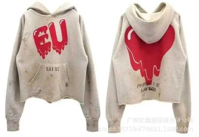 Saint Michael Hoodies & Sweatshirts Distressed Graphic and — Hoodie 8