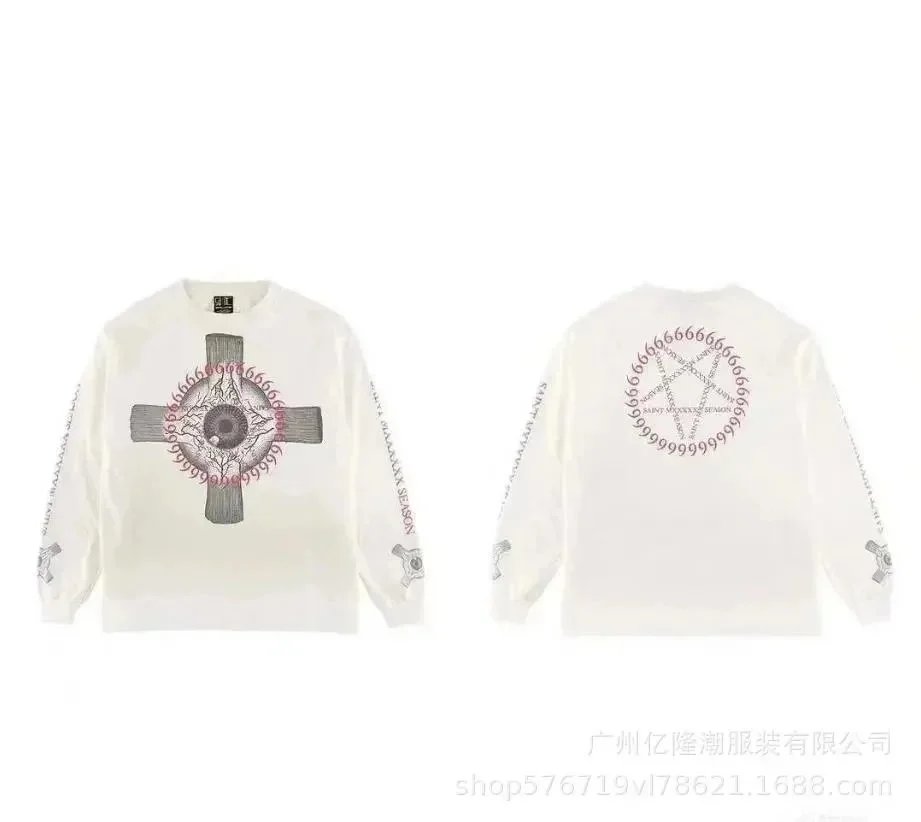 Saint Michael Hoodies & Sweatshirts Distressed Graphic and — Long-Sleeve Top 35