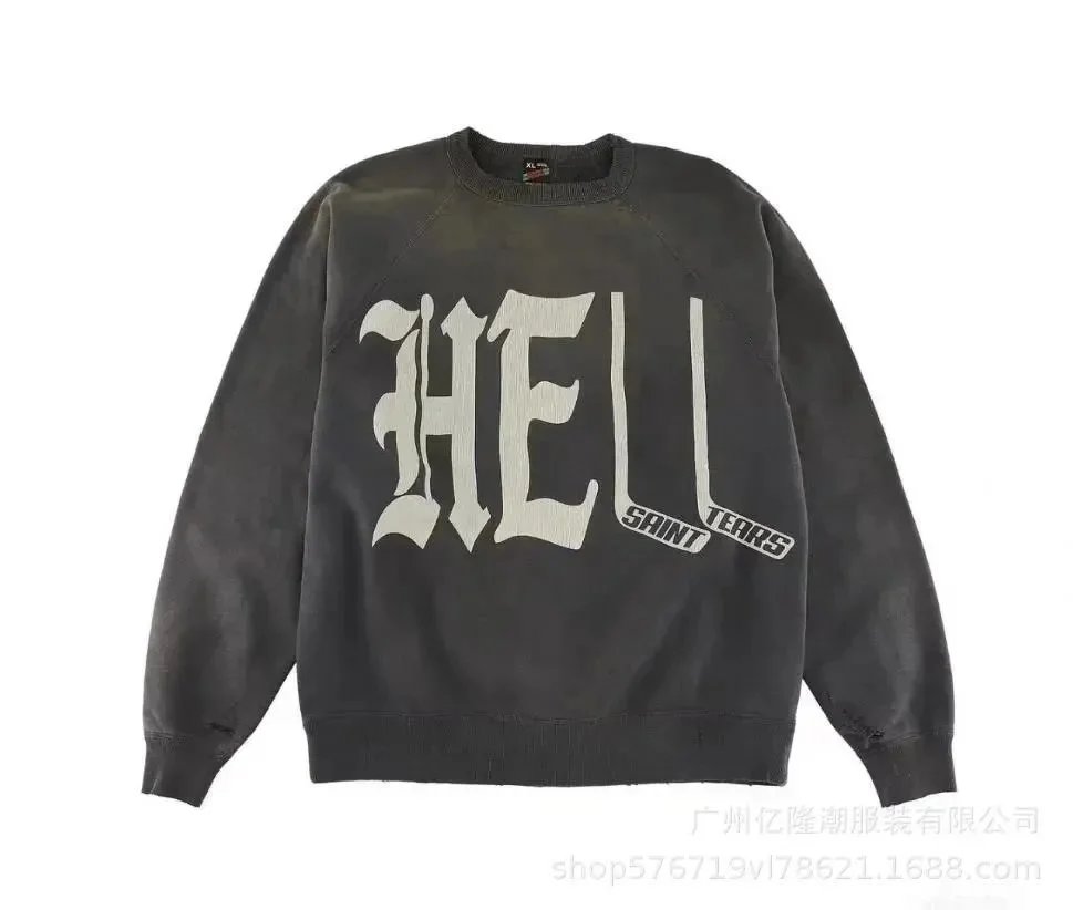 Saint Michael Hoodies & Sweatshirts Distressed Graphic and — Sweatshirt 19