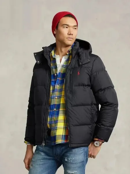 Ralph Lauren Black Down Jacket with Hood - 9