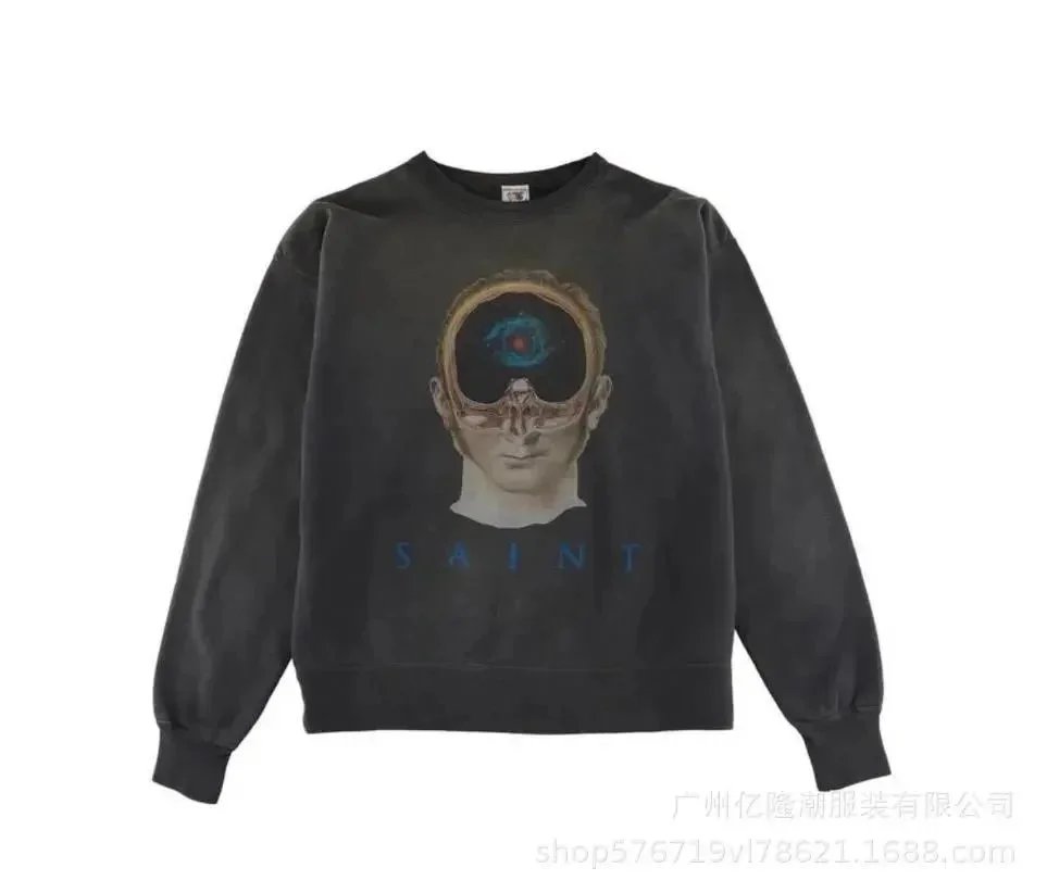 Saint Michael Hoodies & Sweatshirts Distressed Graphic and — Sweatshirt 22