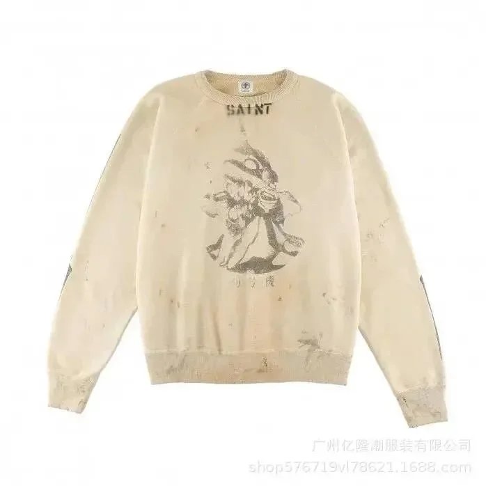 Saint Michael Hoodies & Sweatshirts Distressed Graphic and — Sweatshirt 26