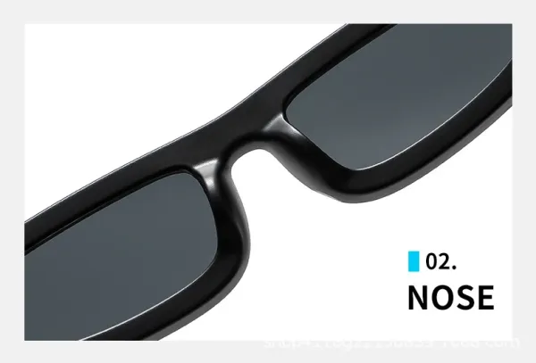 Design Rectangular Frame Gold-Tone Sunglasses Eyewear - 7