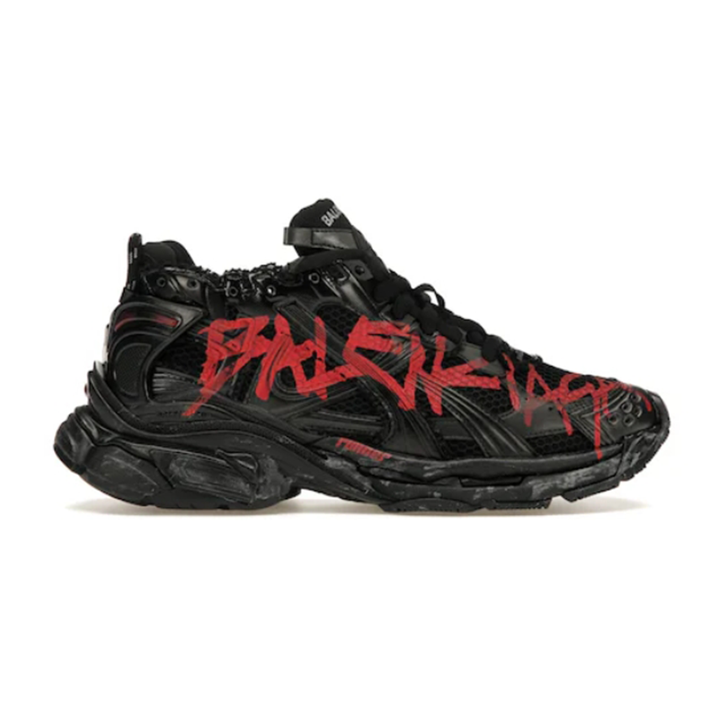 Runner Graffiti Black Red Sneaker