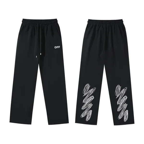 Off-White Graphic Sweatpants Black - 1