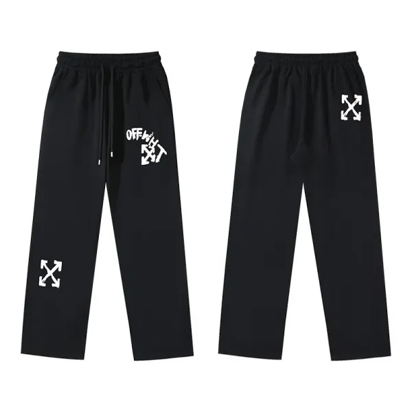 Off-White Arrow Print Sweatpants Black - 1