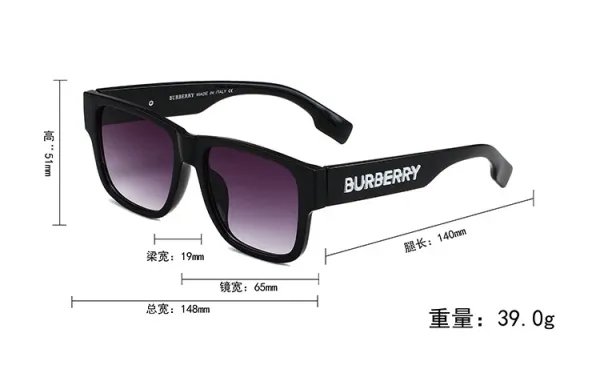 Burberry Square Frame Black Sunglasses - 14