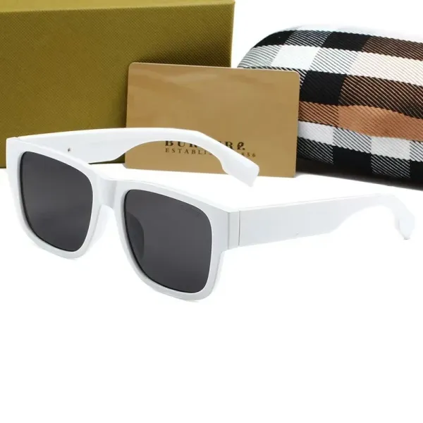 Burberry Square Frame White Sunglasses - 1