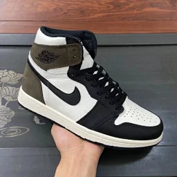 thumbnail for aj1 Mocha/Small barb, normal yardage! The original last base paper, the original leather, built-in air cushion, bit pattern road distinction, the original factory mold is large