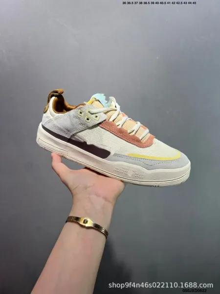 Off-White x Nike Court Vision Low 'Desert' Multicolor Sneakers - 1