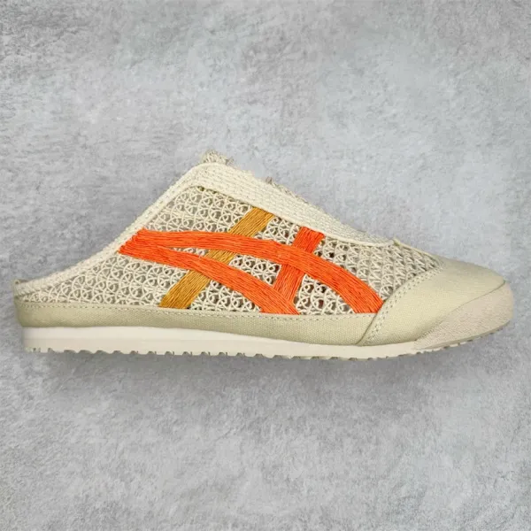 Asics Onitsuka Tiger Mexico 66 Slip-On Beige Orange Mesh Sneakers - 1