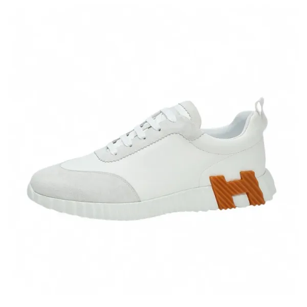 Hogan Interactive H White and Orange Sneakers - 1