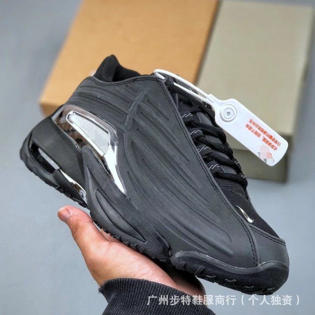 Black with Metallic Silver Swoosh