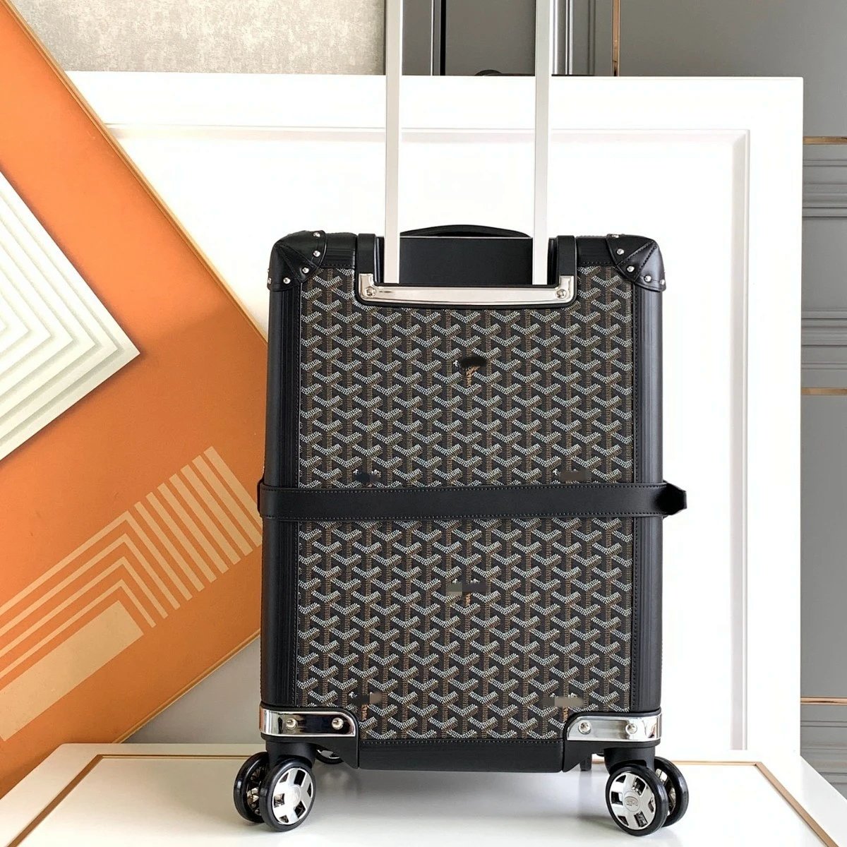 20-Inch Carry-On Leather Suitcase