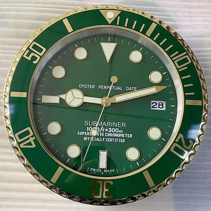 14-Inch Metal Wall Clock Living Room Clock GMT Submariner Style Yacht Clock