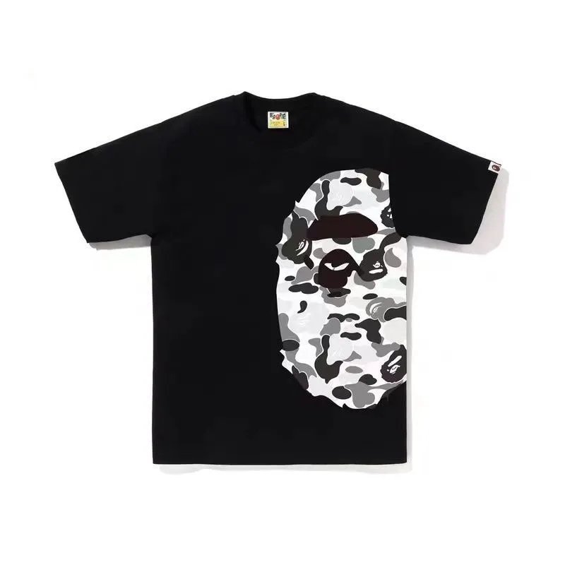 BAPE Mono Camo Half Ape Head T-shirt Black