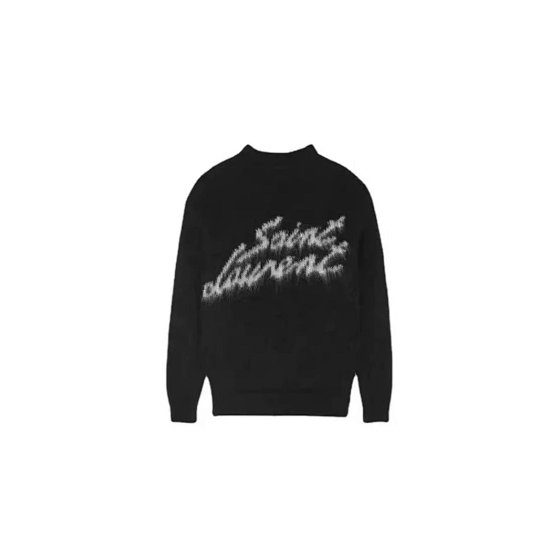 Colorblocked Letter Graffiti Print Knit Top