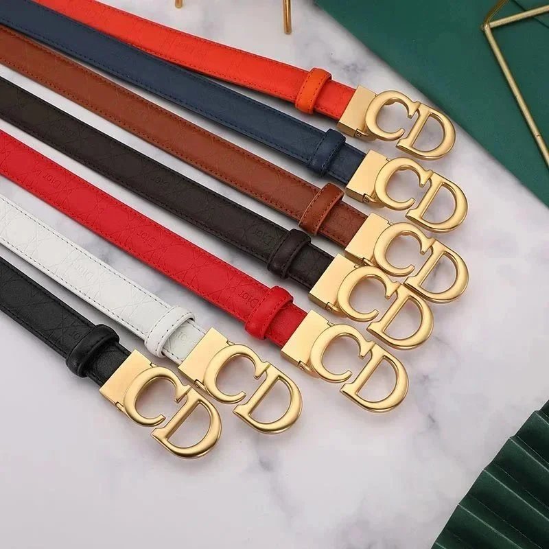 Dior CD Logo Buckle Leather Belt in Multiple Colors - 196869