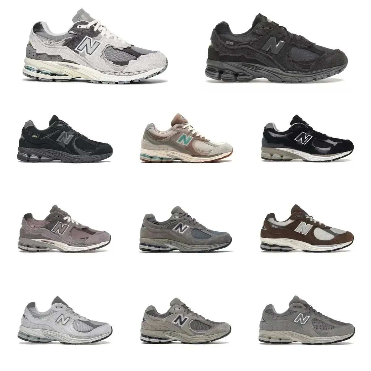 New Balance 2002R Distressed Grey Mesh Running Shoe - 200463