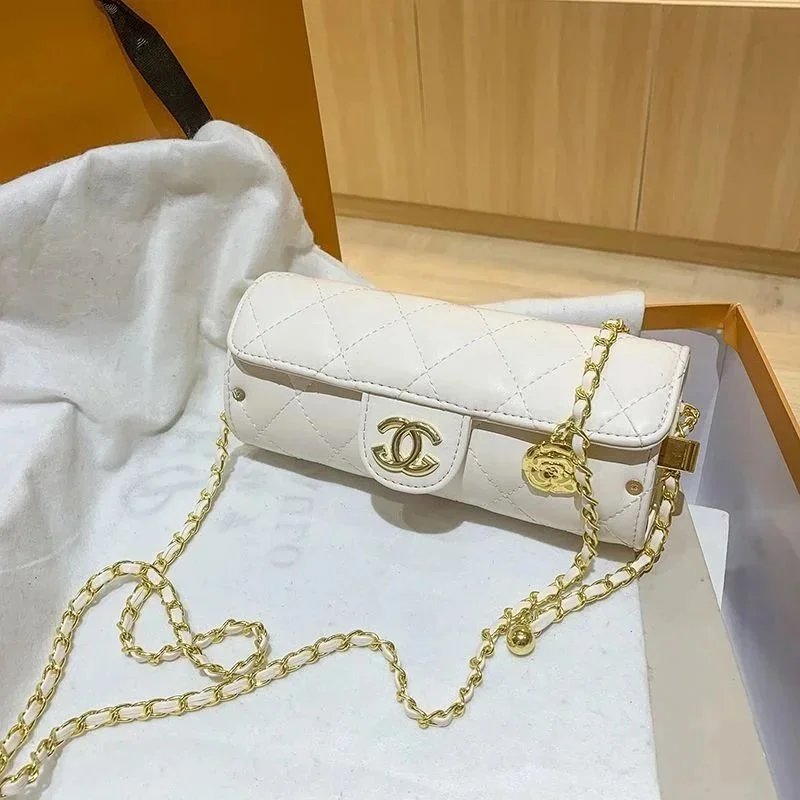 圆筒女包新款斜挎包链条包包手提包小香风名媛网红ins链条单肩包 - 201013