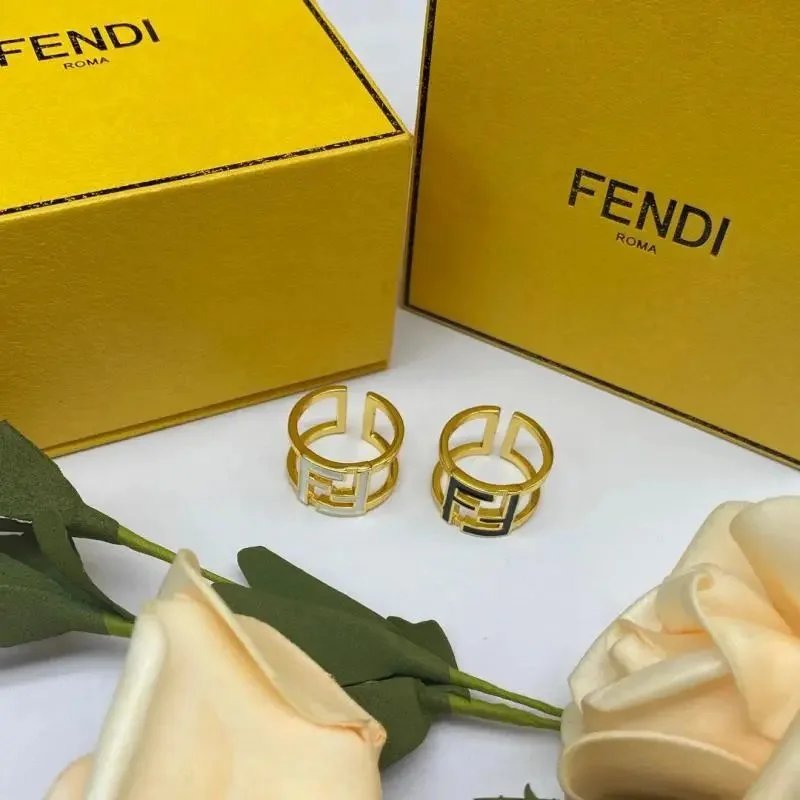 新款芬家字母戒指简约风高颜值18k珐琅彩甜美F字母开口戒女：findsindex.com - 200966