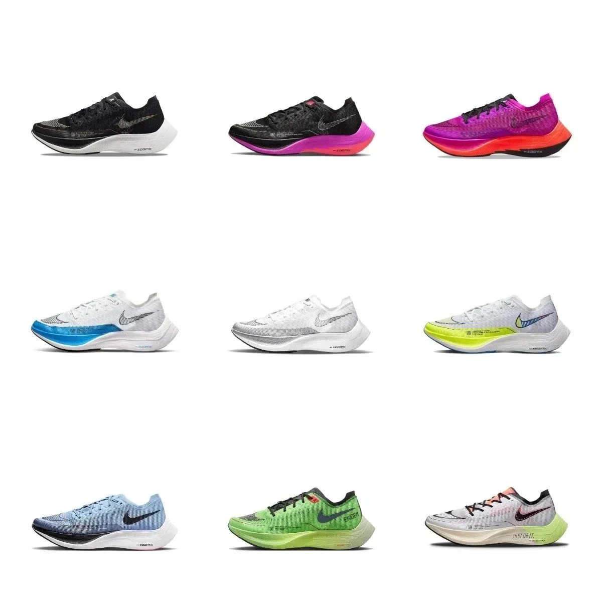 Nike ZoomX Vaporfly 3 Road Running Shoes - Black/White - 201280
