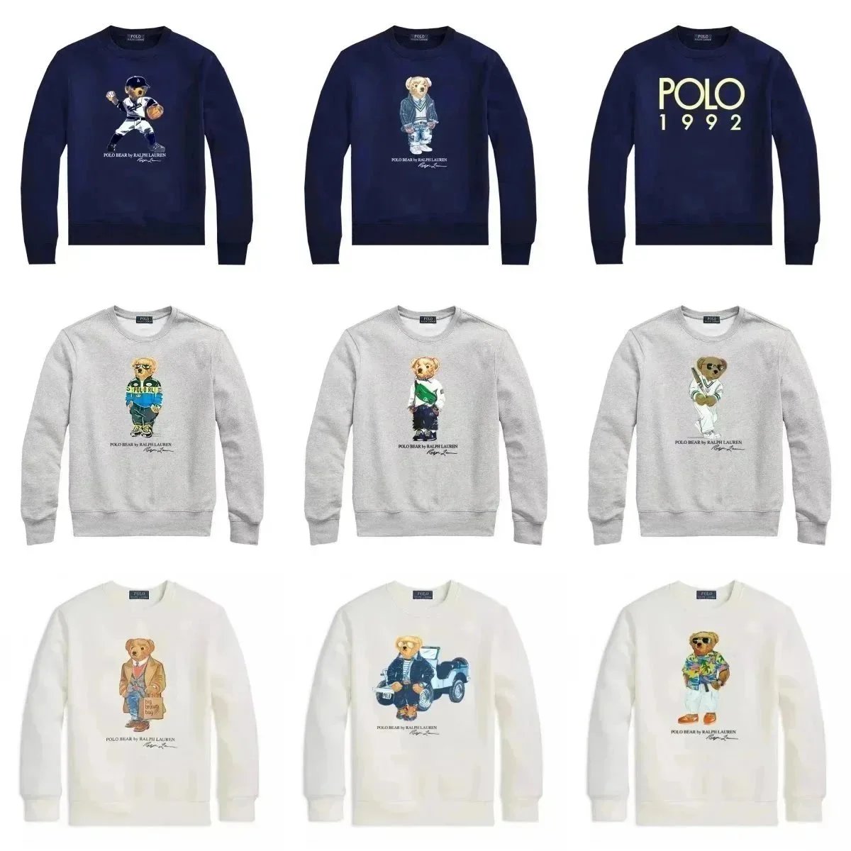 Polo Ralph Lauren Bear Graphic Crewneck Sweatshirt Navy Blue - 198759