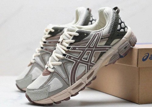 ASICS Gel-Kayano 14 Retro Running Shoes - Grey Olive Mesh