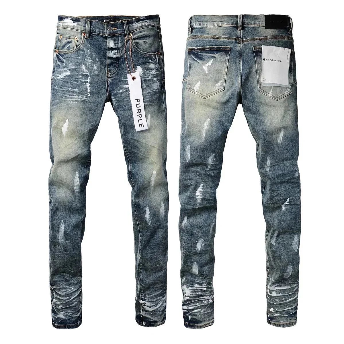 Purple Brand Purple Brand Distressed Slim Fit Jeans Blue