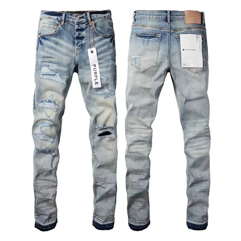 Purple Brand Purple Brand Distressed Slim Fit Jeans Blue