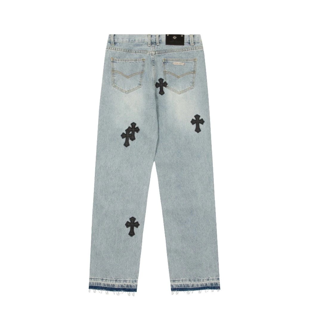 Chrome Hearts Cross Patch Jeans Collection - rep spodnie