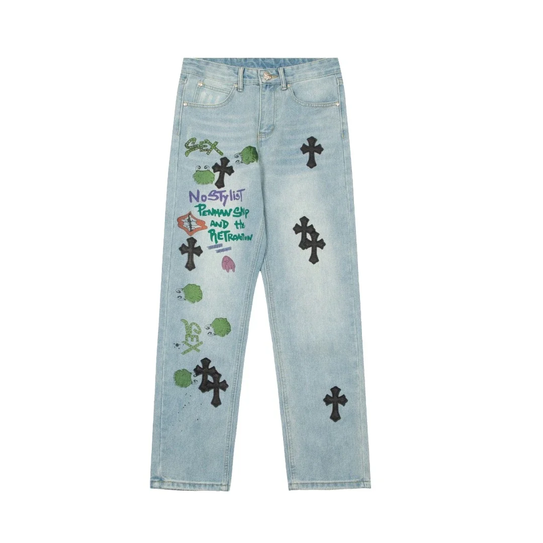 Chrome Hearts Cross Patch Jeans Collection