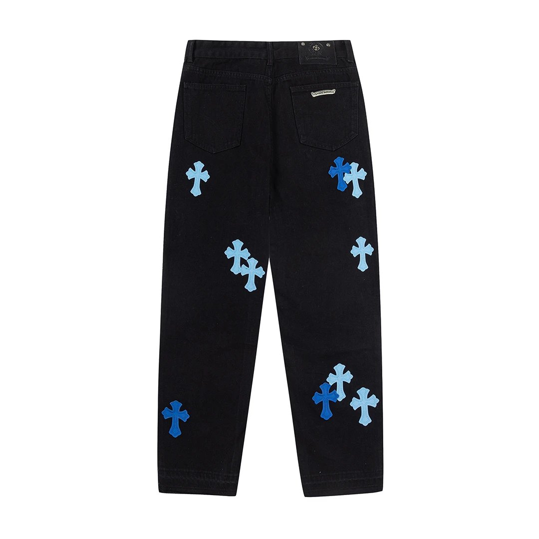 Chrome Hearts Cross Patch Jeans Collection - rep spodnie