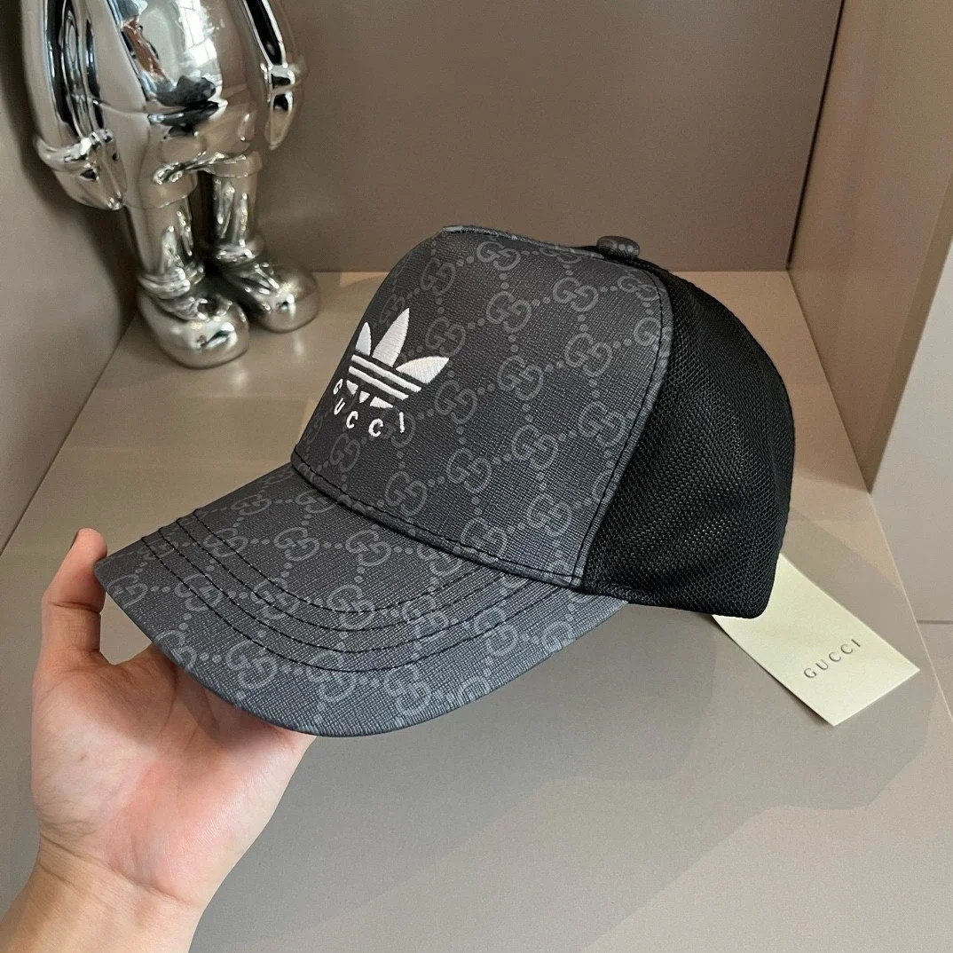 Gucci x Adidas collaboration mesh trucker hat