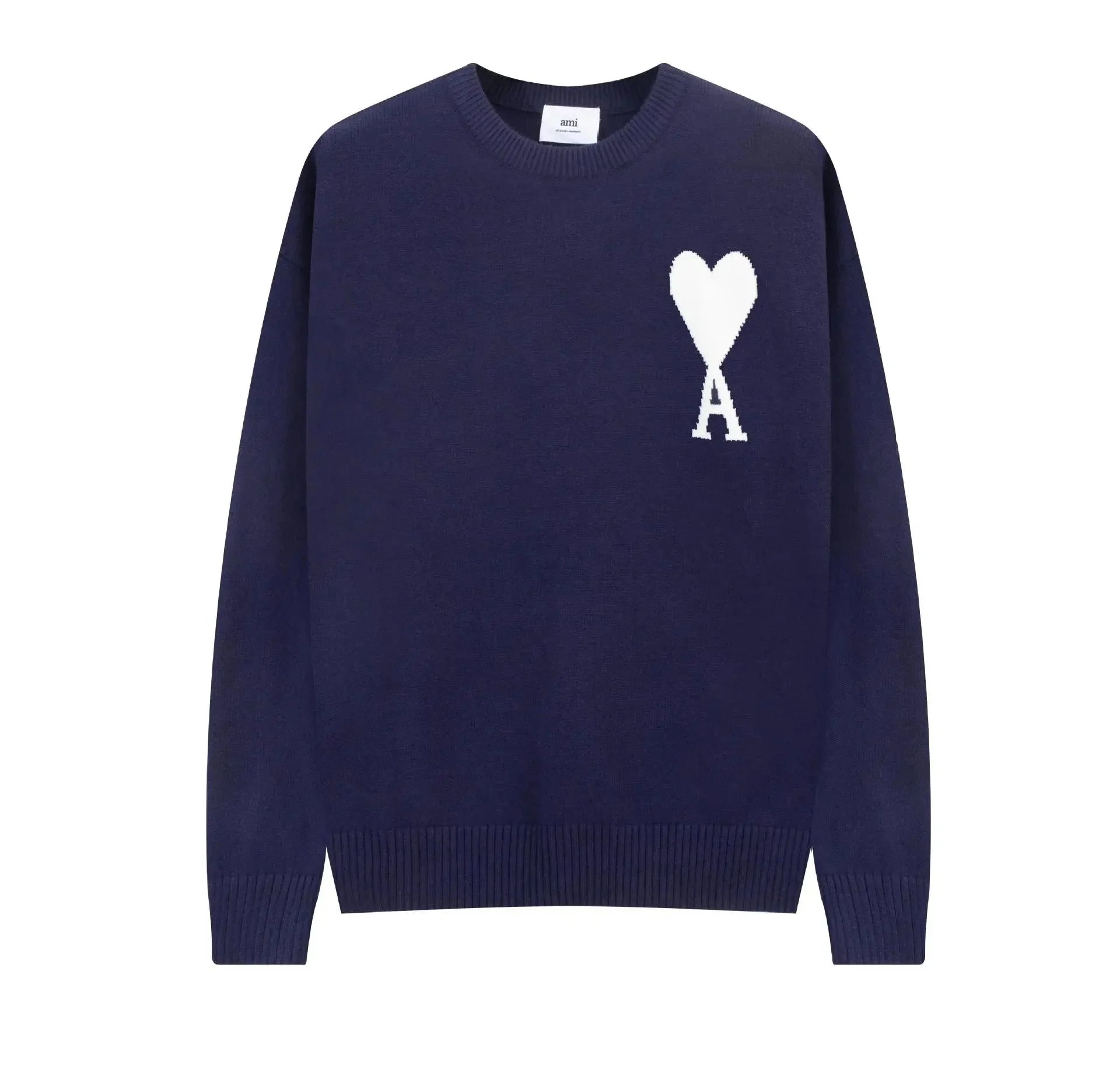 A8 Classic Heart Round Neck Navy