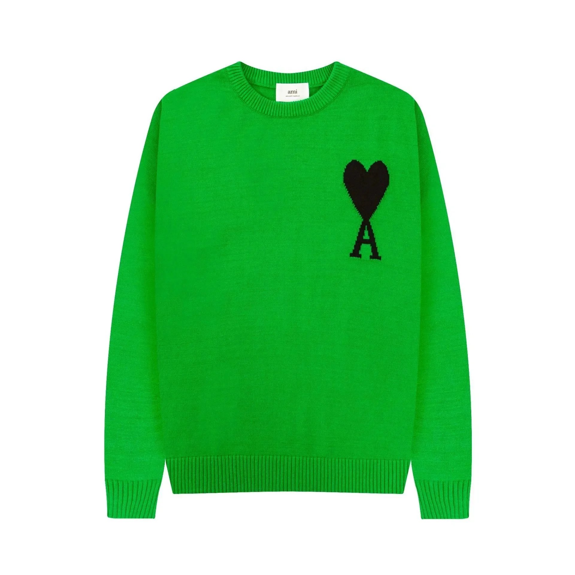 A8 Classic Heart Round Neck Grass Green
