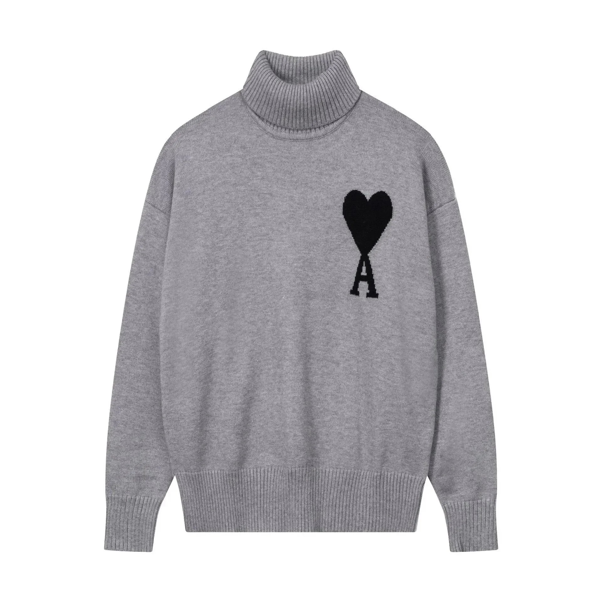 A12 Heart High Neck Gray Black Heart
