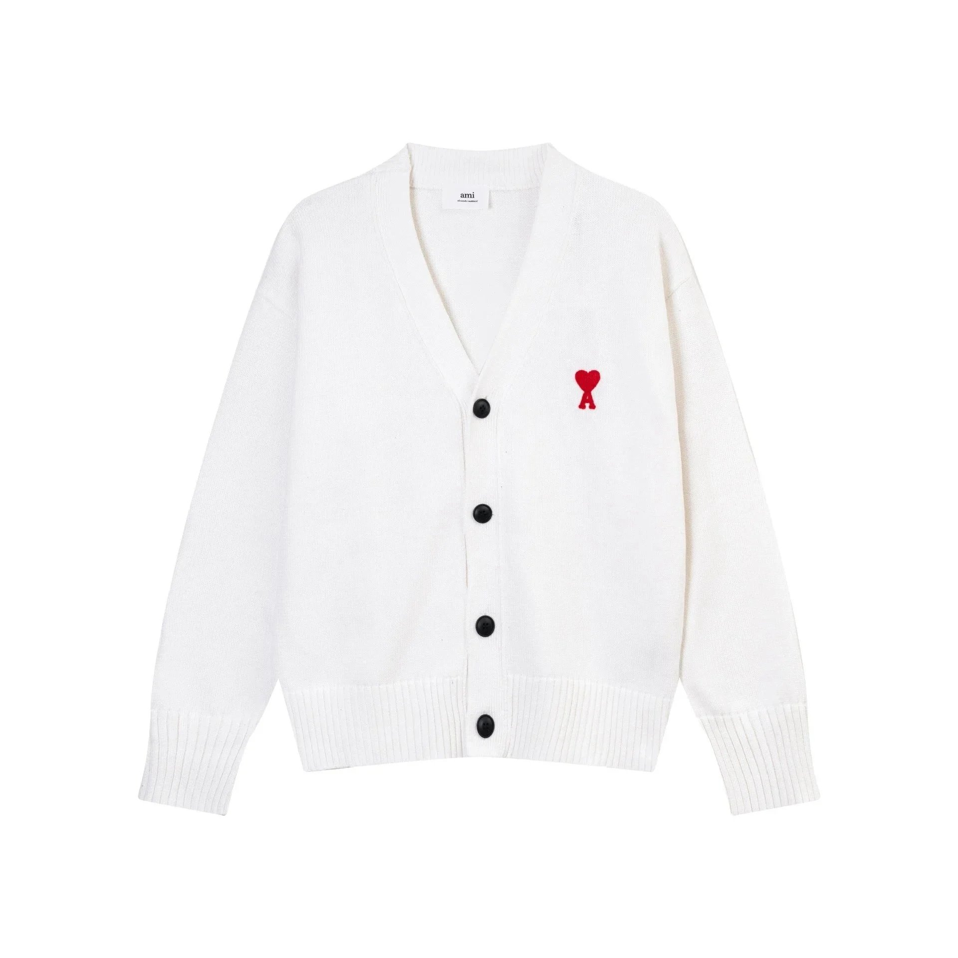 8116 Medium Love Towel Embroidered Cardigan White