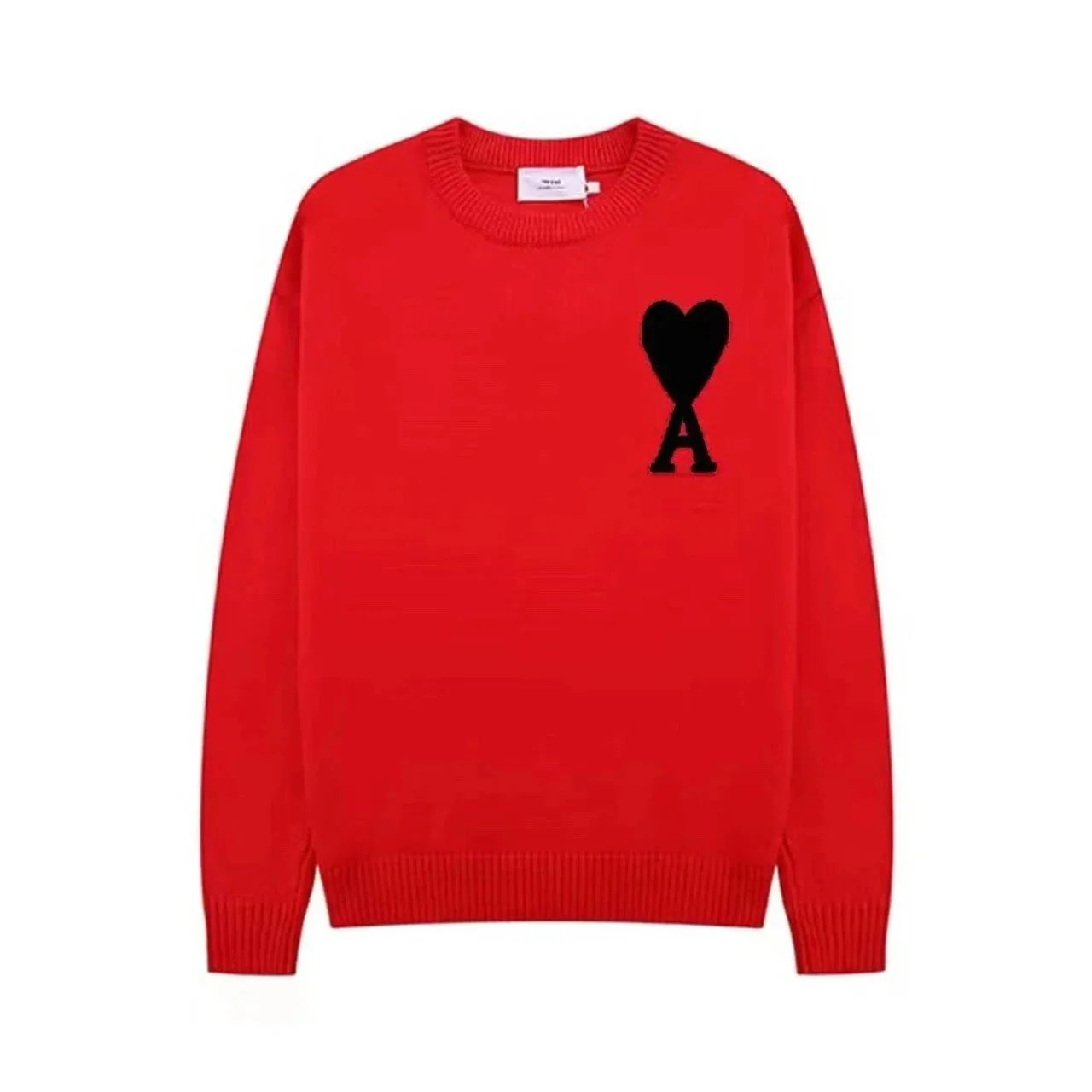 A8 Classic Heart Round Neck Red Black Heart