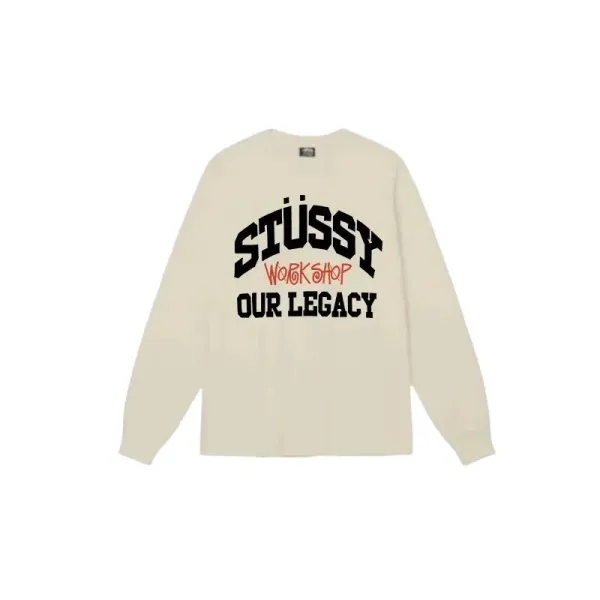 Stüssy Workshop Our Legacy Beige Long-Sleeve T-Shirt - 1