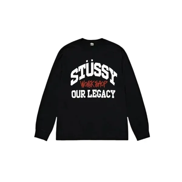 Stüssy Workshop Our Legacy Black Long-Sleeve T-Shirt - 1