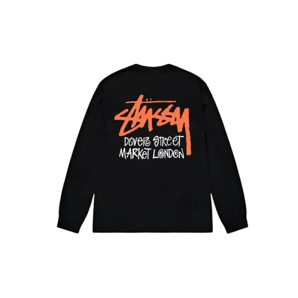 Stussy Dover Street Market London Long-Sleeve T-Shirt Black - 1