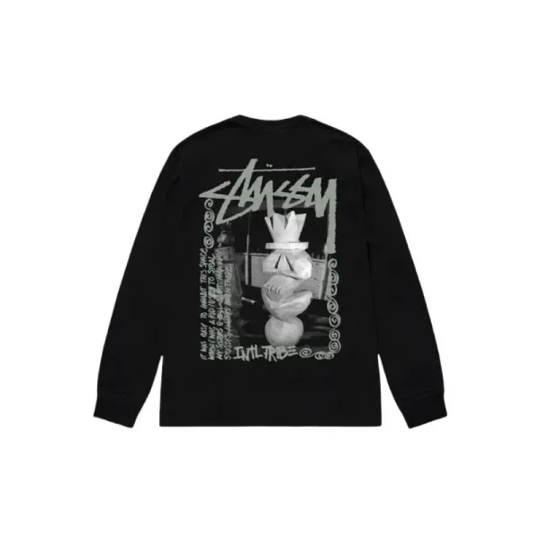 Stüssy x Civil Tribe Graphic Long Sleeve T-Shirt Black - 1
