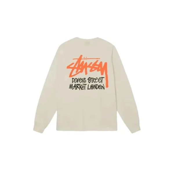 Stussy Dover Street Market London Long-Sleeve T-Shirt Beige - 1