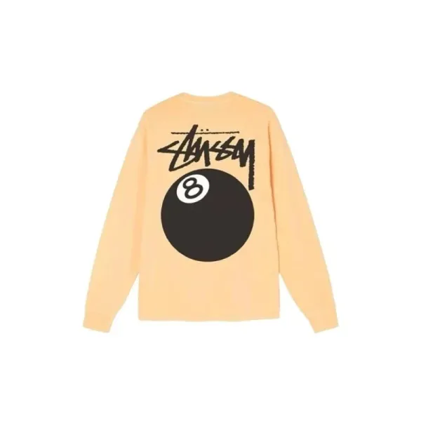 Stüssy 8-Ball Long Sleeve Tee Peach - 1