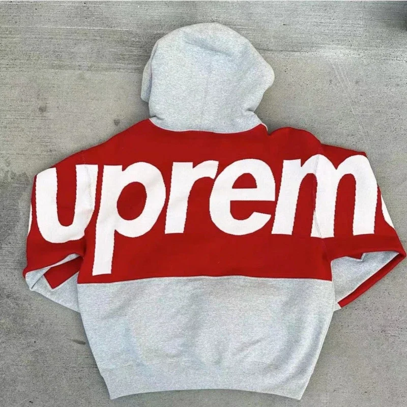 Hot selling+10 BIG LOGO JACQUARD HOODED SWEATSHIRT 大LOGO帽衫 卫衣