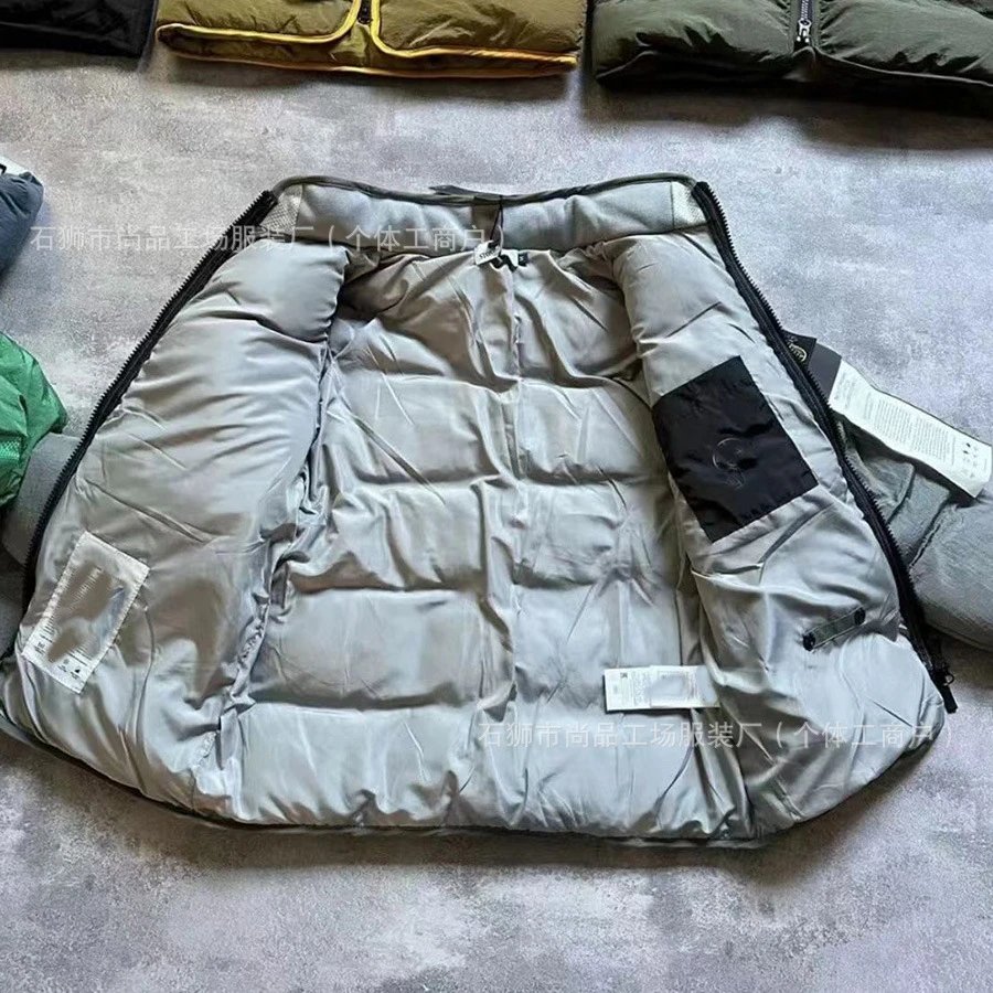 hot selling *21外贸石头小岛保暖棉衣男女同款外套立领男秋冬加厚面包服情侣撞色