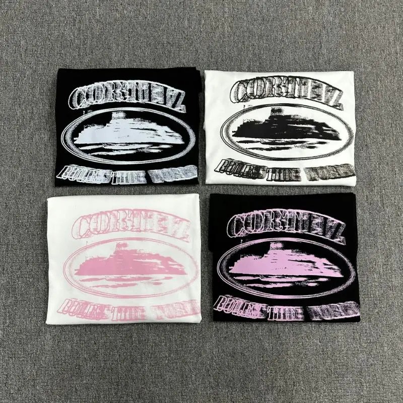 美式跨境外贸corteiz恶魔岛系列T恤短袖字母Logo印花圆领短袖T