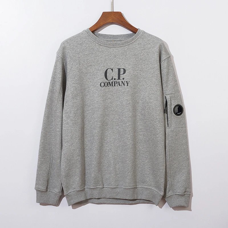 欧美C.P 镜片 机能先锋套头 Company简约休闲CP Logo圆领宽松卫衣