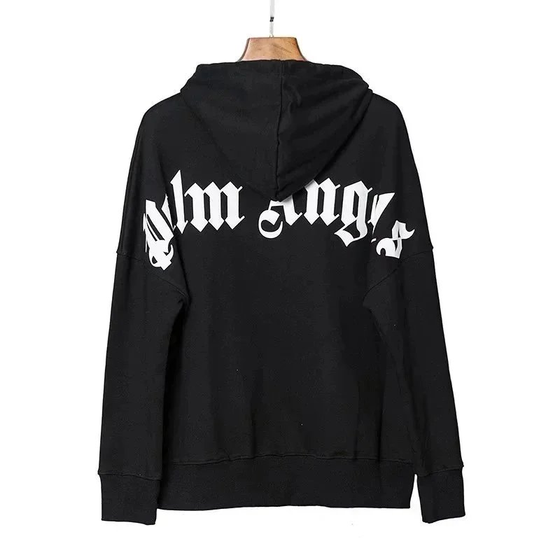 Palm Angels Hoodie White Black Yellow Graphic Streetwear